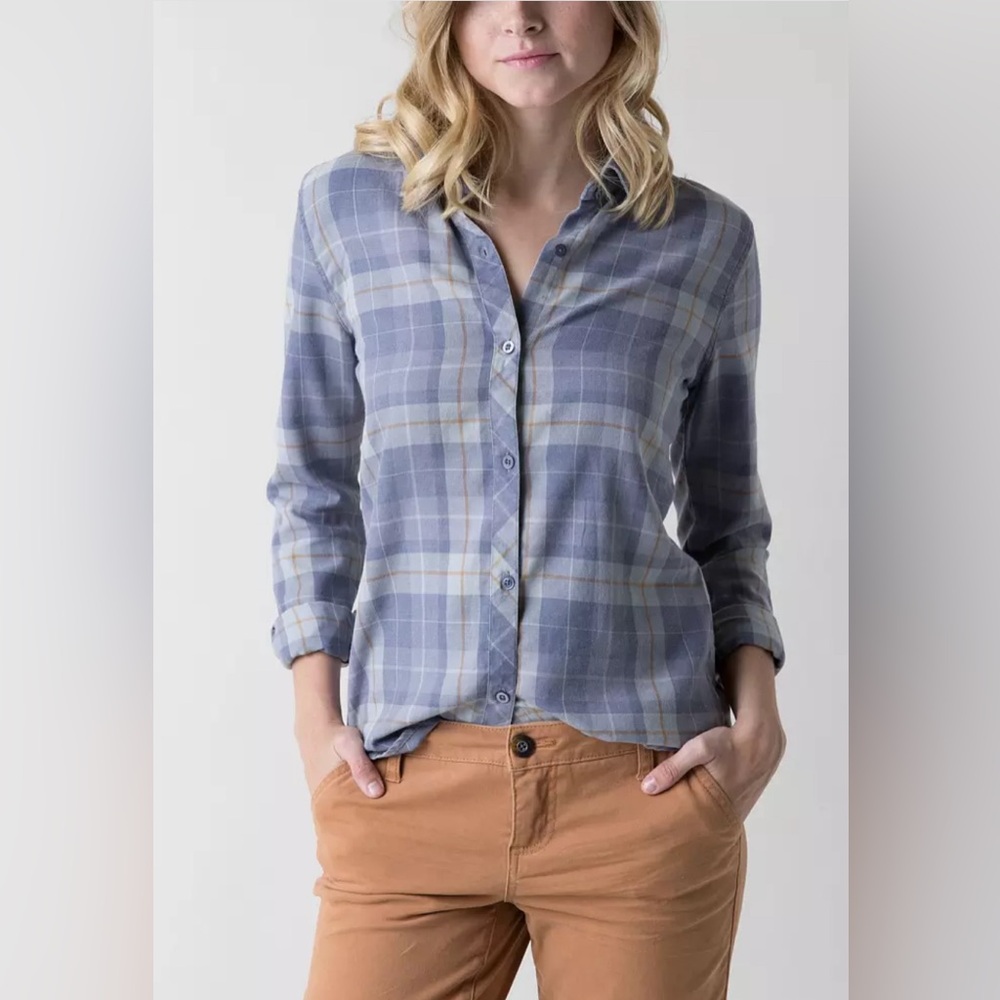 O'Neill Women's Blue Plaid Button-Down Shirt